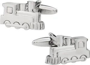 Cuff-Daddy Simple Railroad Steam Train Cufflinks with Presentation Box