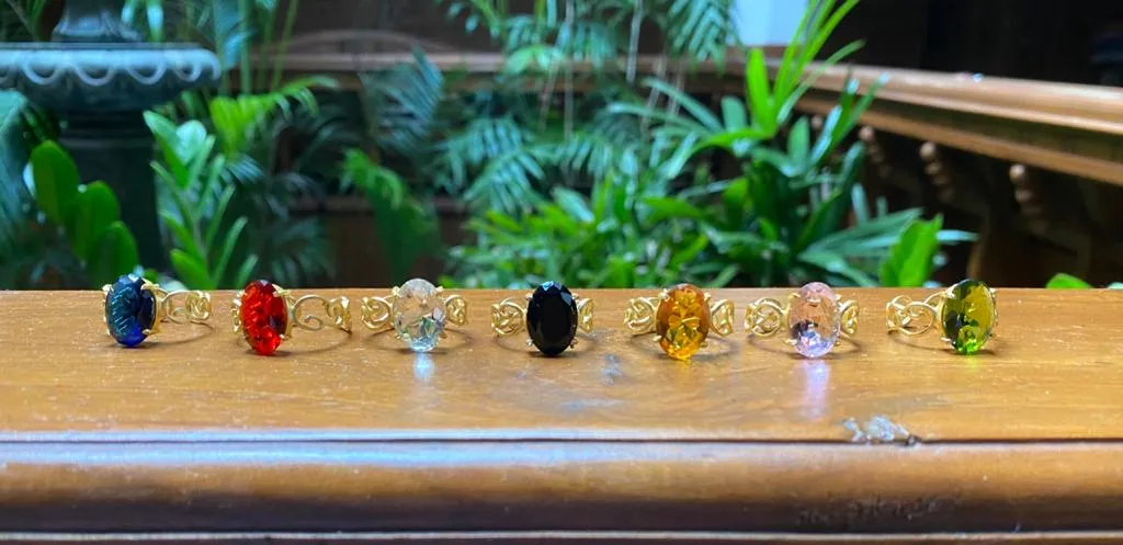 Curly Adjustable Rings (Colour Options)