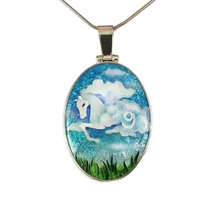 Custom Cloisonné Horse Pendant