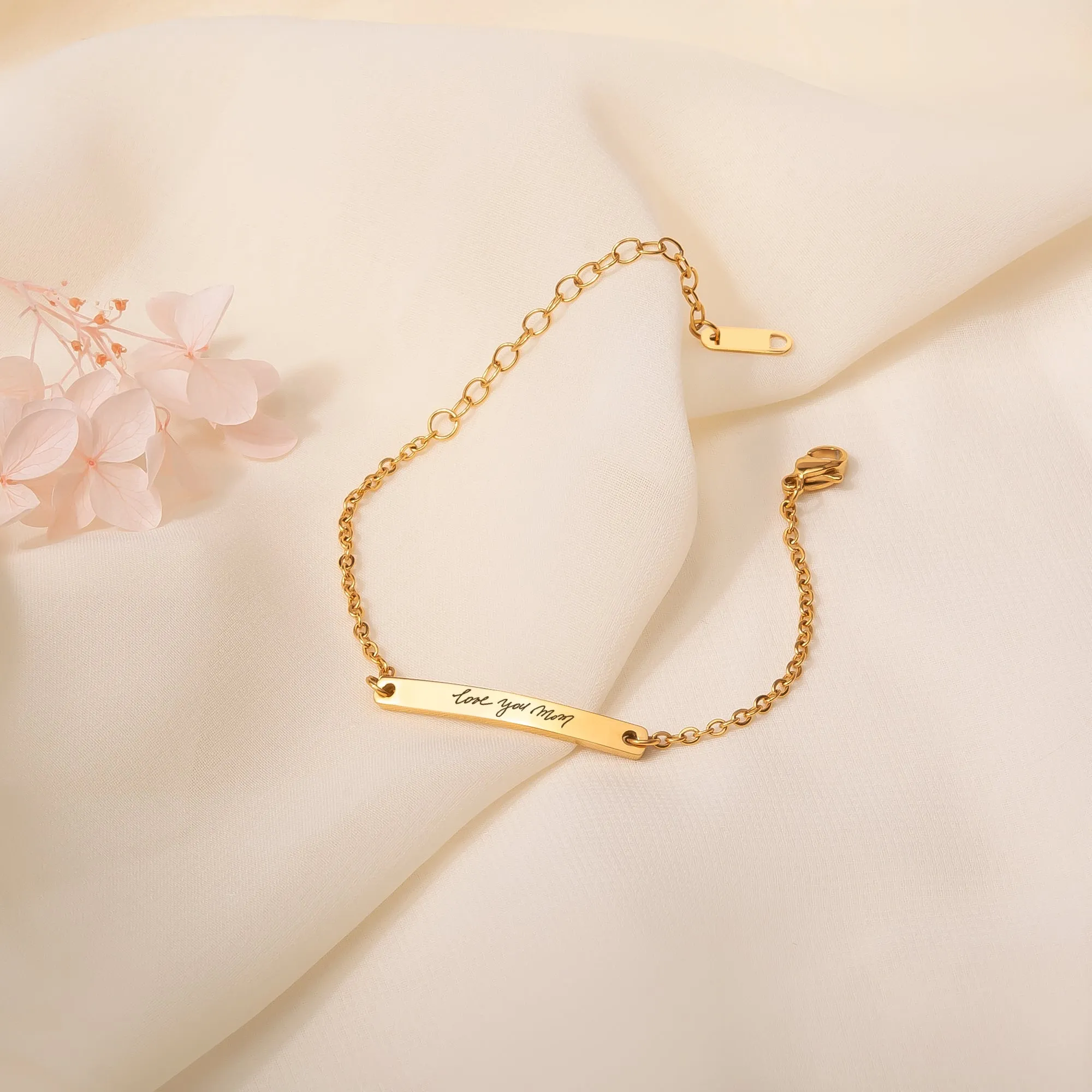 Custom Handwriting Bar Bracelet
