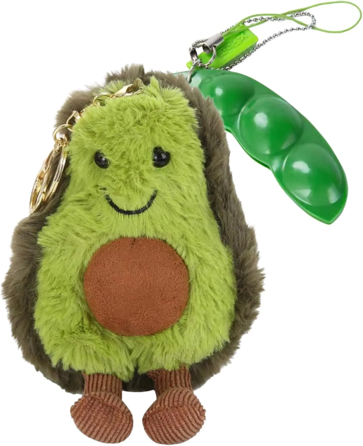 Cute Avocado Plush Keychain Toy,Stuff Keychain 6 inch
