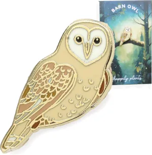 Cute Barn Owl Enamel Pin  Hard Enamel Owl Lapel Pin for Bird Lovers  Adorable Owl-Themed Brooch  Collectible Wildlife-Inspired Barn Owl Gift  Affordable Accessories for Nature Enthusiasts