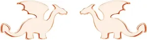 Cute Dinosaurs Earrings Stud for Women Girls Men 925 Sterling Silver Hypoallergenic Tiny Dragon Brontosaurus Animal Cartilage Tragus Polished Fashion Punk Jewelry Dainty Gifts for Friends