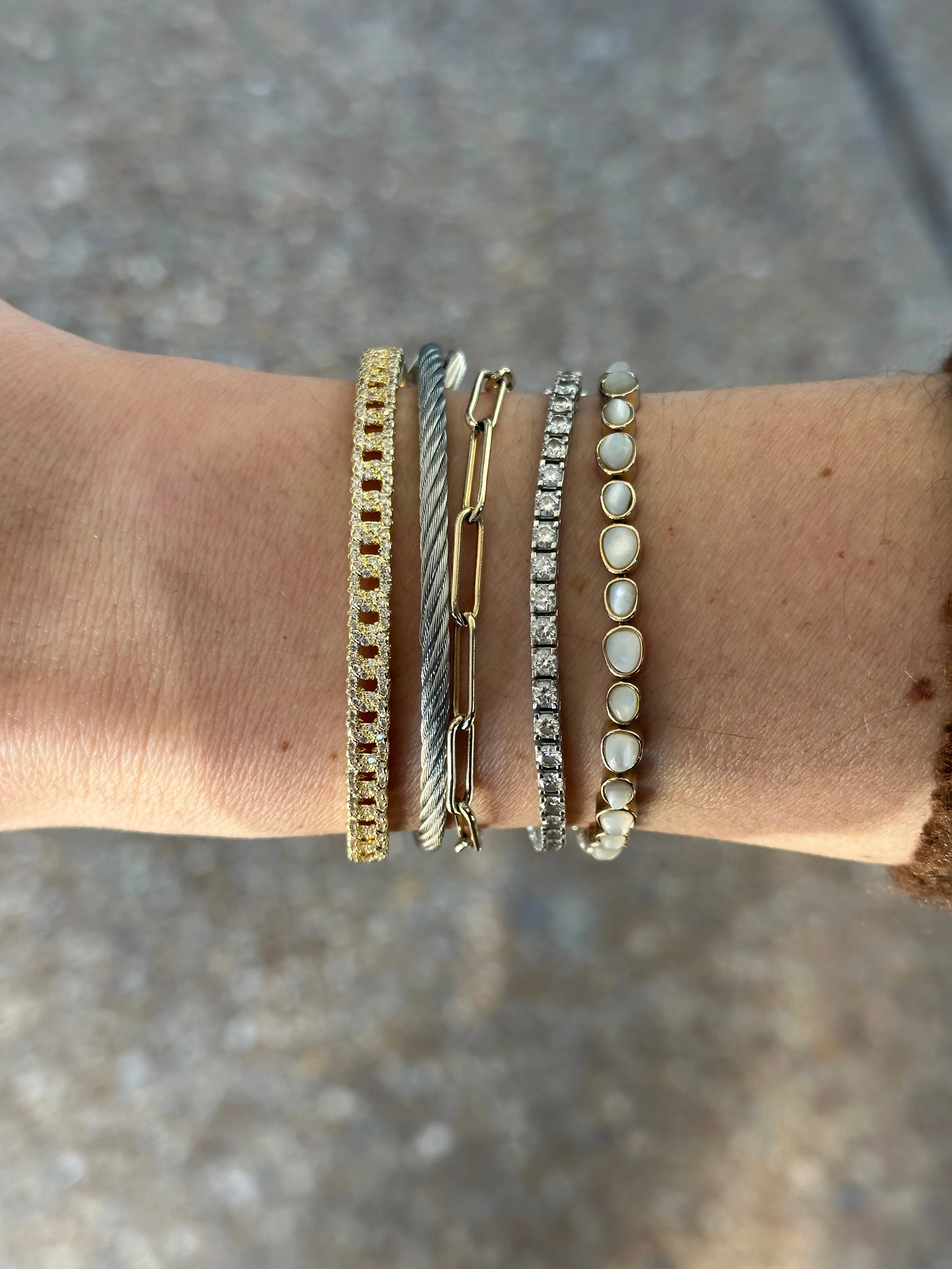 CZ Chain Link Cuff