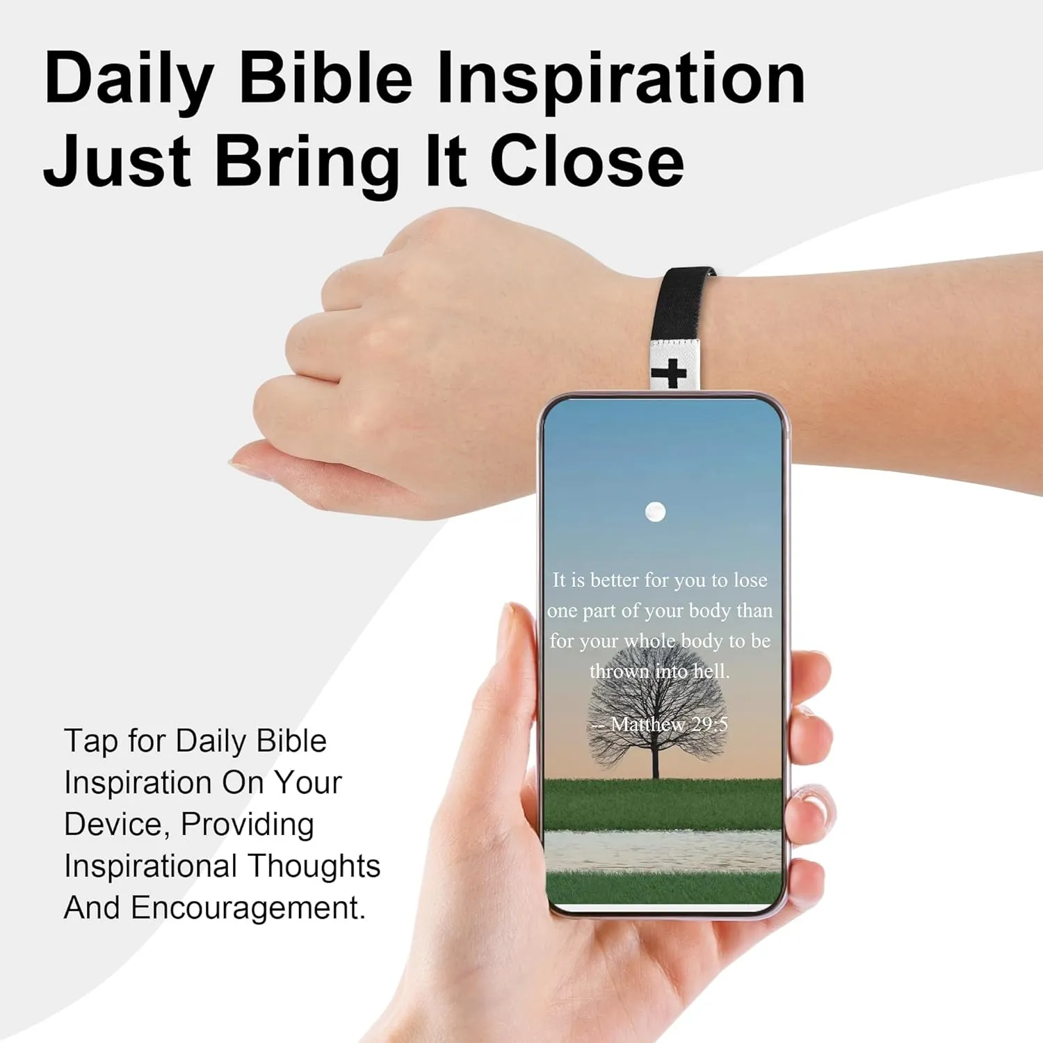 Daily Bible Verse Bracelet, Christian Bracelet for Women Men, Christian Jesus Jewelry Gifts Wristband