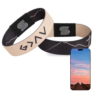 Daily Bible Verse Bracelet Scan Fathers Day Gift For Dad, Scripture Wristband Scan Phone For Prayer, God Is Greater Than The Highs And Lows Jesus Faith Christian Devotional God Band (Beige)