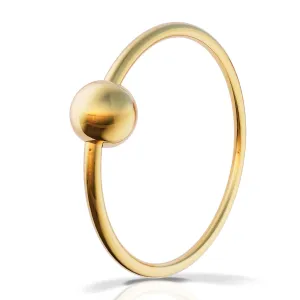 Dainty Gold Nose Hoop - Handmade 14k Gold Nose Ring - Hypoallergenic 7mm Thin 20 Guage Gold Piercing Hoop