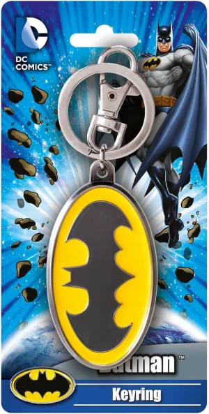 DC Batman Colored Logo Pewter Key Ring