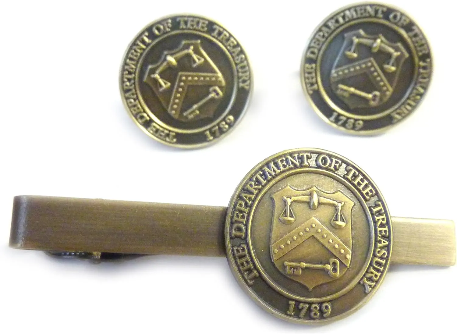Department of the Treasury IRS Seal TIE BAR CUFFLINKS SET
