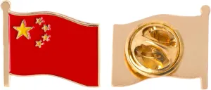 Desert Cactus China Lapel Pin Country Enamel Made of Metal Souvenir Hat Men Women Patriotic Chinese (Waving Flag Lapel Pin)