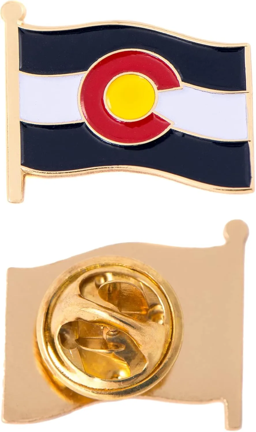 Desert Cactus Colorado Lapel Pin CO State Enamel Made of Metal Souvenir Hat Men Women Patriotic (Waving Flag Lapel Pin)