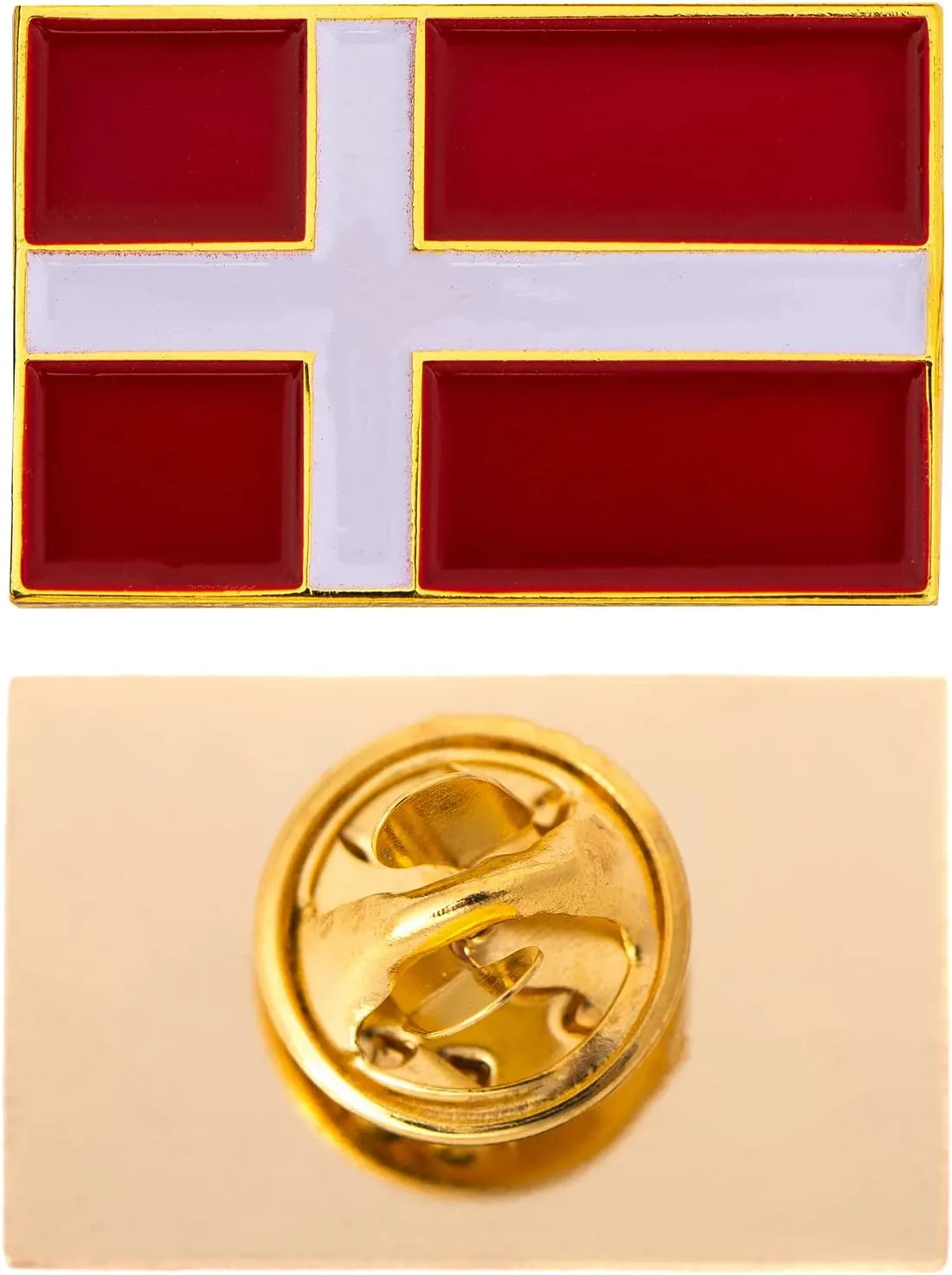 Desert Cactus Denmark Flag Lapel Pin Country Enamel Made of Metal Souvenir Hat Men Women Patriotic (Rectangle Pin)