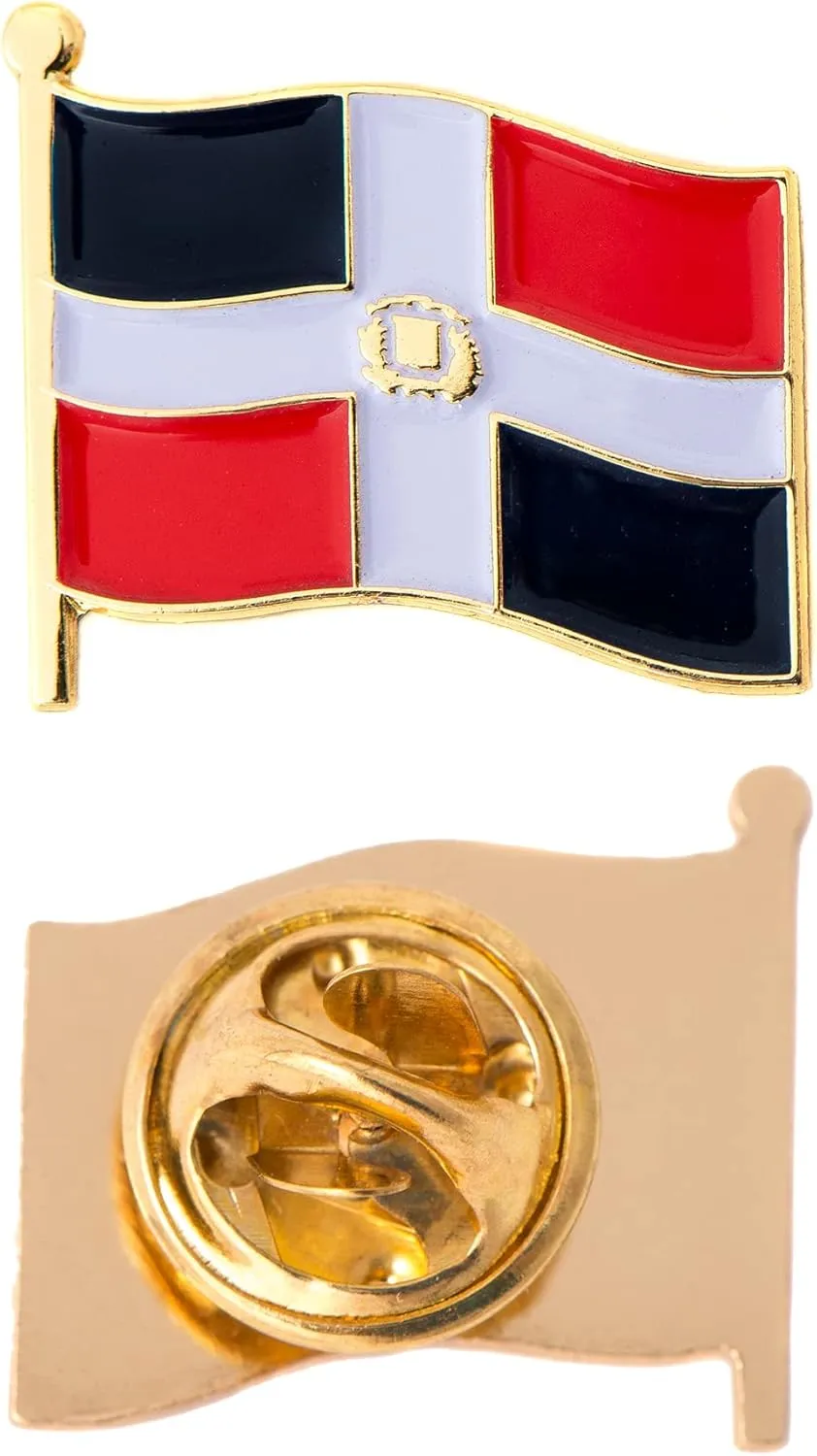 Desert Cactus Dominican Republic Lapel Pin Country Enamel Made of Metal Souvenir Hat Men Women Patriotic (Waving Flag Lapel Pin)