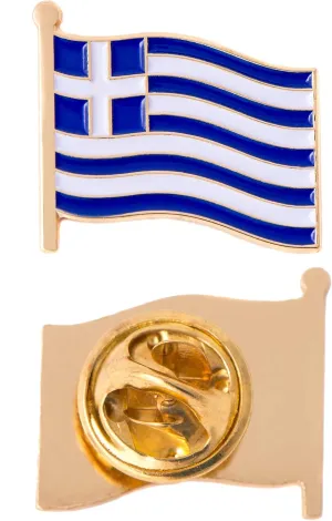 Desert Cactus Greece Lapel Pin Country Flag Enamel Made of Metal Souvenir Hat Men Women Patriotic (Waving Flag Lapel Pin)