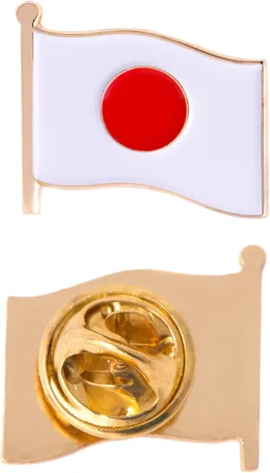 Desert Cactus Japan Country Flag Lapel Pin Enamel Made of Metal Souvenir Hat Men Women Patriotic Japanse (Waving Flag Lapel Pin)