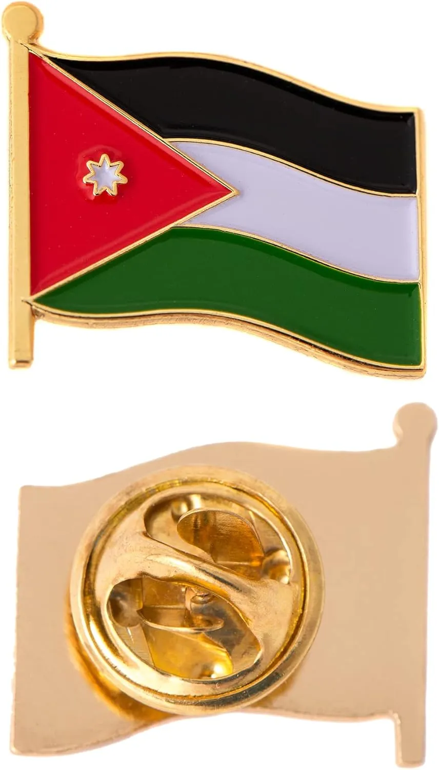 Desert Cactus Jordan Lapel Pin Country Enamel Made of Metal Souvenir Hat Men Women Patriotic Jordanian (Waving Flag Lapel Pin)
