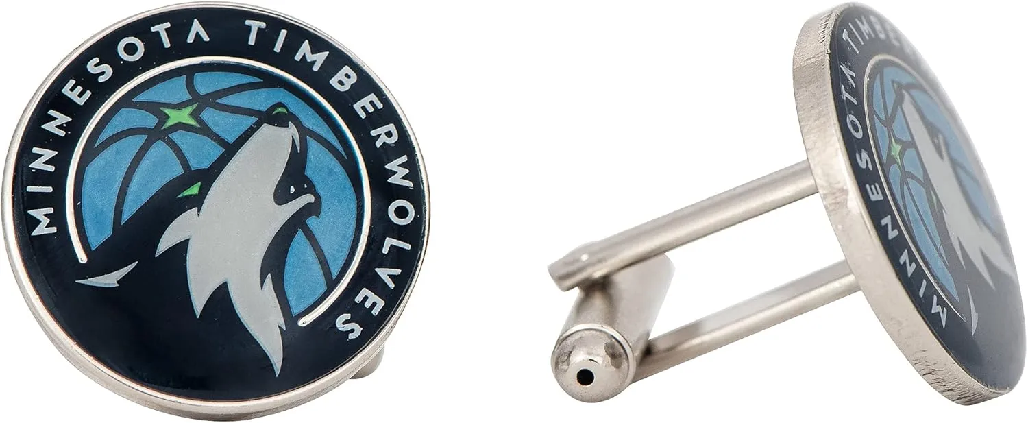 Desert Cactus Minnesota Timberwolves Cufflinks NBA Team Logo National Basketball Association Formal Wear (Cufflinks)
