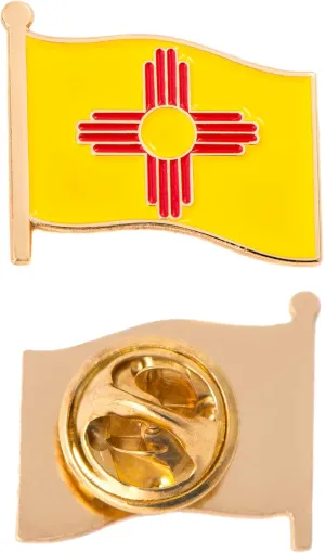 Desert Cactus New Mexico Lapel Pin NM State Enamel Made of Metal Souvenir Hat Men Women Patriotic (Waving Flag Lapel Pin)