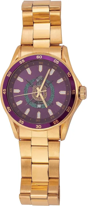 Desert Cactus Omega Psi Phi Watch Gold Color Metal Fraternity Crest Greek Wrist Watch OPP