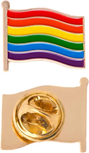 Desert Cactus Rainbow Lapel Pin Enamel Gay LGBT (Waving Flag Pin)