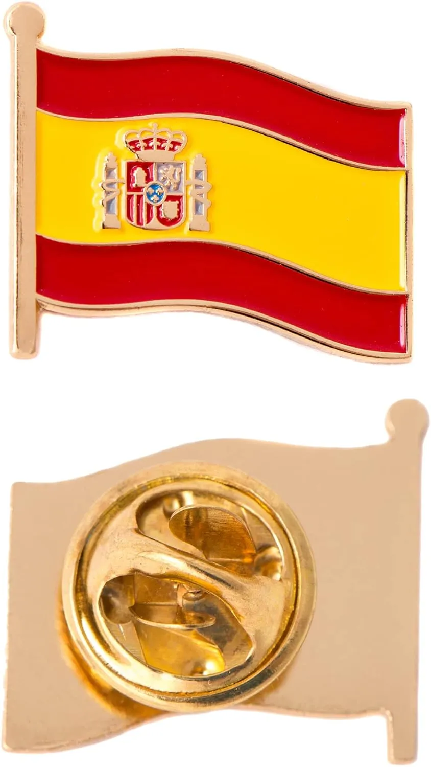 Desert Cactus Spain Lapel Pin Country Enamel Made of Metal Souvenir Hat Men Women Patriotic Spanish (Waving Flag Lapel Pin)