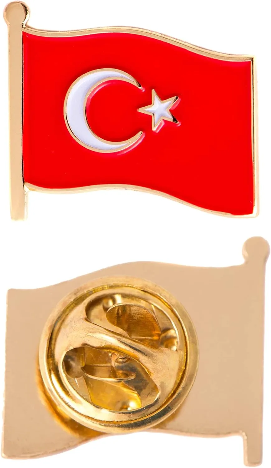 Desert Cactus Turkey Lapel Pin Country Flag Enamel Souvenir Made of Metal Hat Men Women Patriotic Turkish (Waving Flag Lapel Pin)
