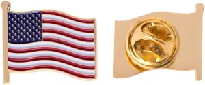 Desert Cactus United States of America Lapel Pin USA Country Metal Enamel Souvenir Hat Men Women Patriotic American (Waving Flag)