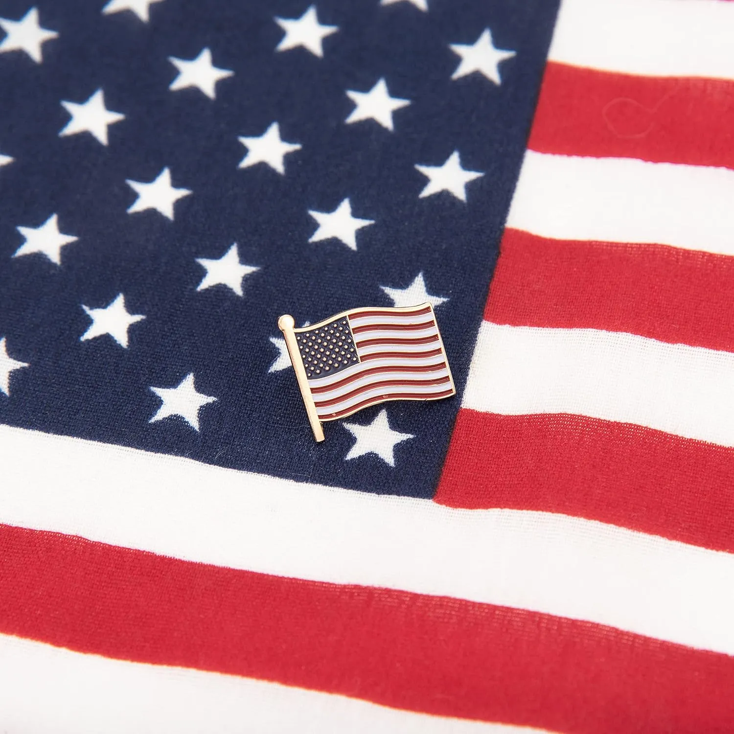 Desert Cactus United States of America Lapel Pin USA Country Metal Enamel Souvenir Hat Men Women Patriotic American (Waving Flag)