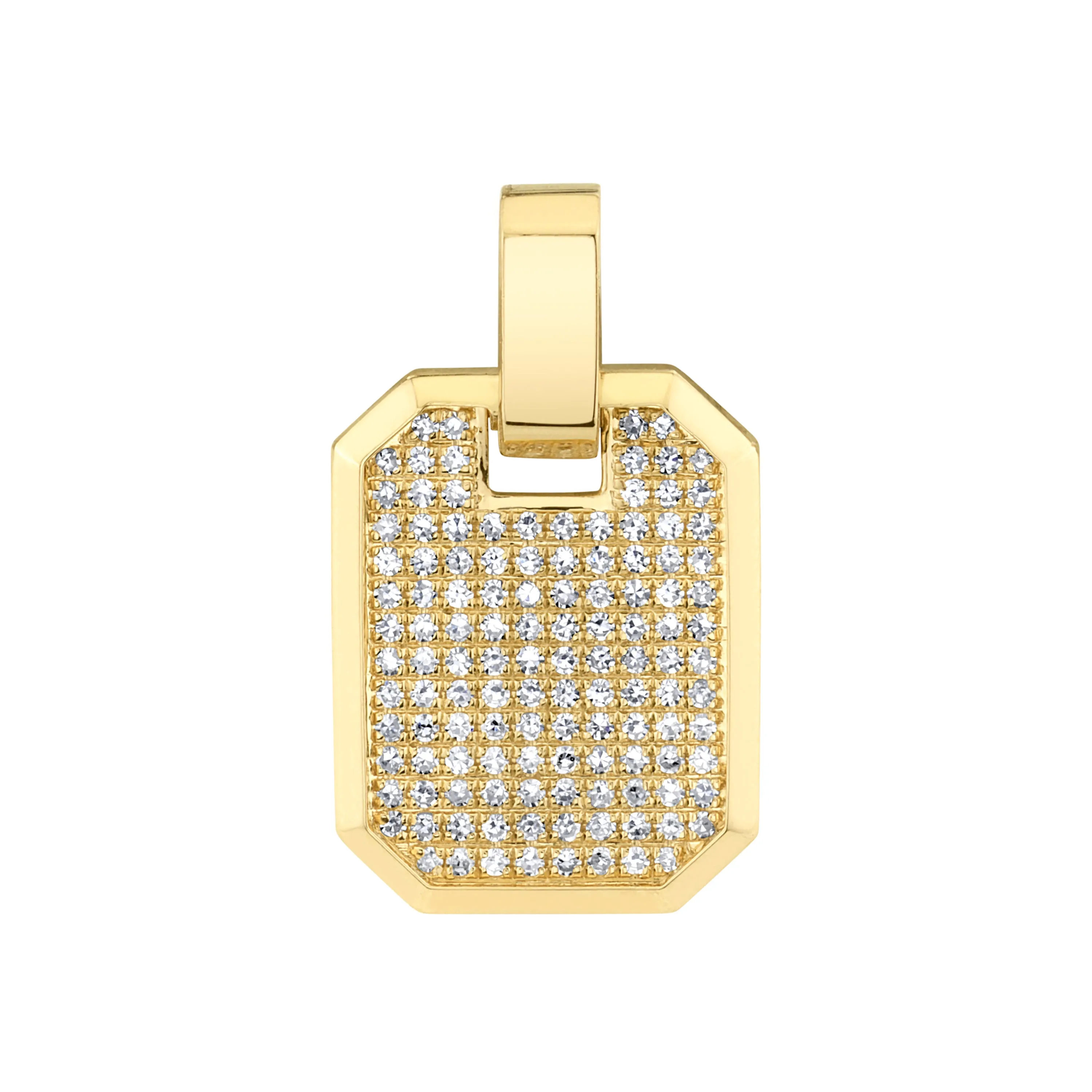DIAMOND PAVE NAMEPLATE PENDANT