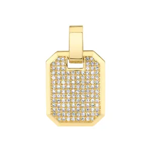 DIAMOND PAVE NAMEPLATE PENDANT