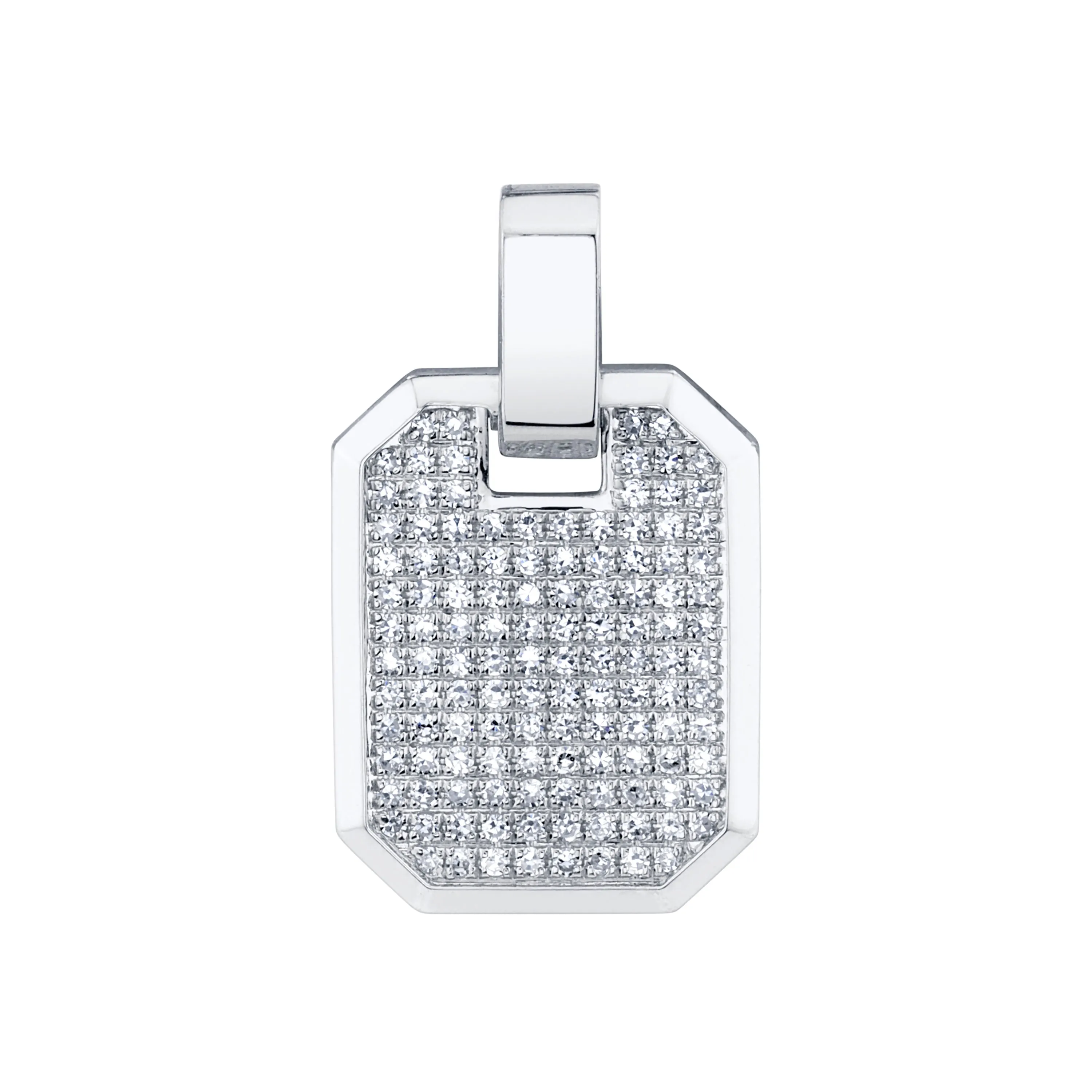 DIAMOND PAVE NAMEPLATE PENDANT