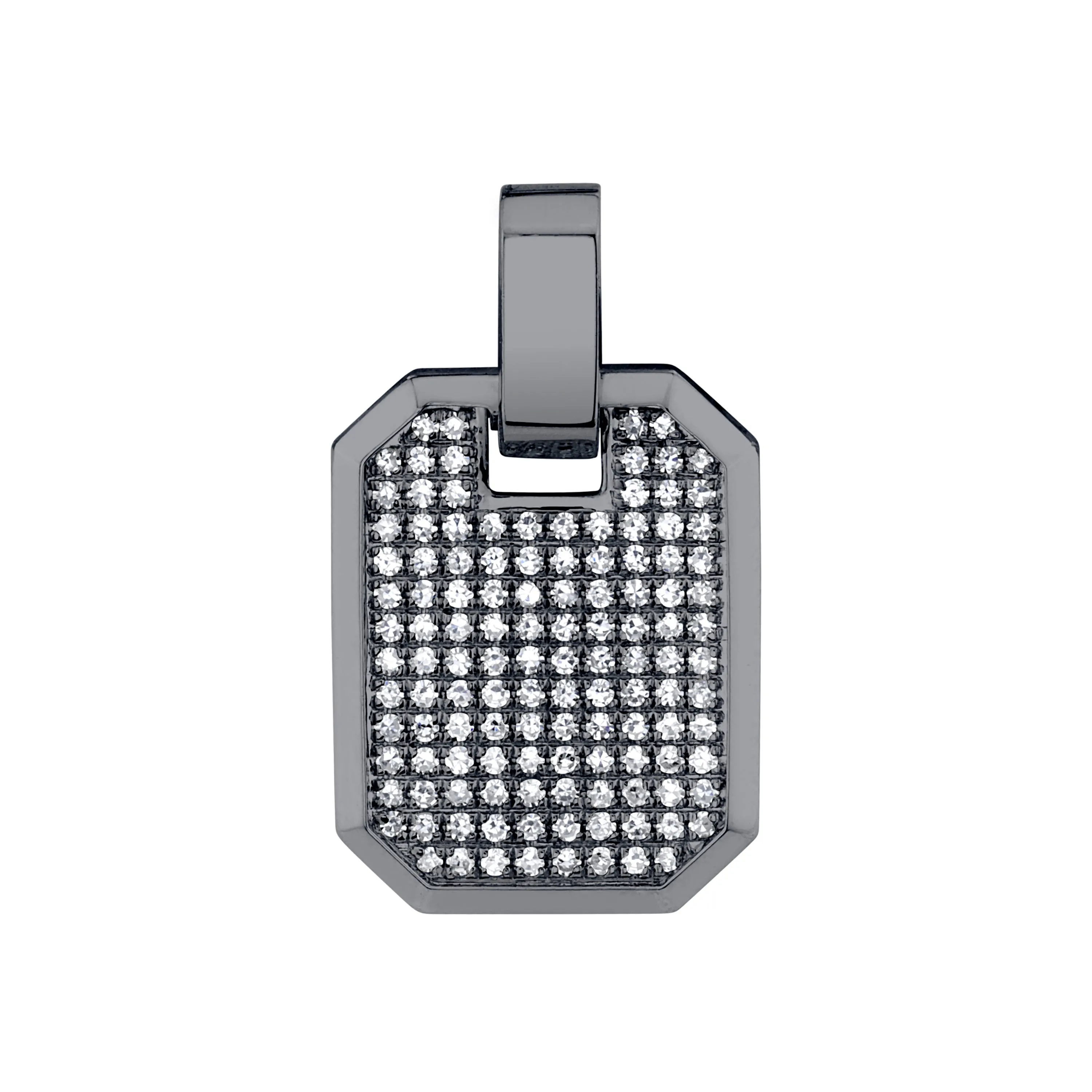 DIAMOND PAVE NAMEPLATE PENDANT
