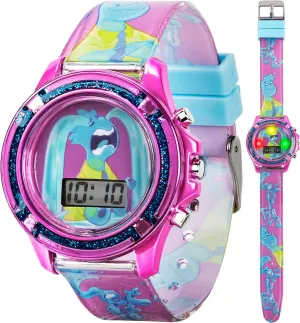 Disney Elemental Wade Kids' Watch  Luminous Water-Themed LED Display, Wade Ripple Purple Strap, Educational & Water-Resistant, Tin Box Included