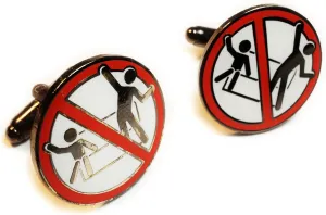 Disney No Standing Disco Dancing Ride Sign Fantasy Suit Wedding Cufflinks Cuff Links Pair
