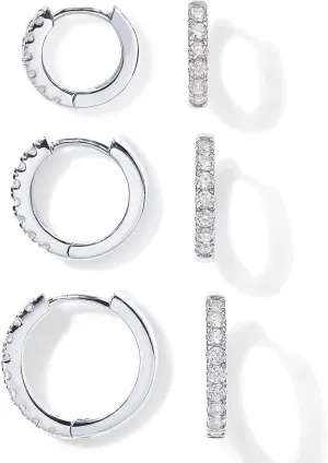 Earrings 18k Real Gold Plated Small Ear Ring Set Huggie Ring Earrings WithCartilage Perforation EarBuckle for Women and men, Small Ring Earrings 8mm, 10mm, 12mmRose Golden