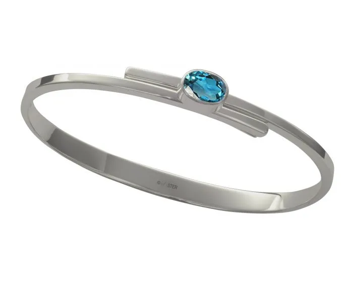 Ed Levin Sterling Silver Urban Swing Gemstone Bracelent