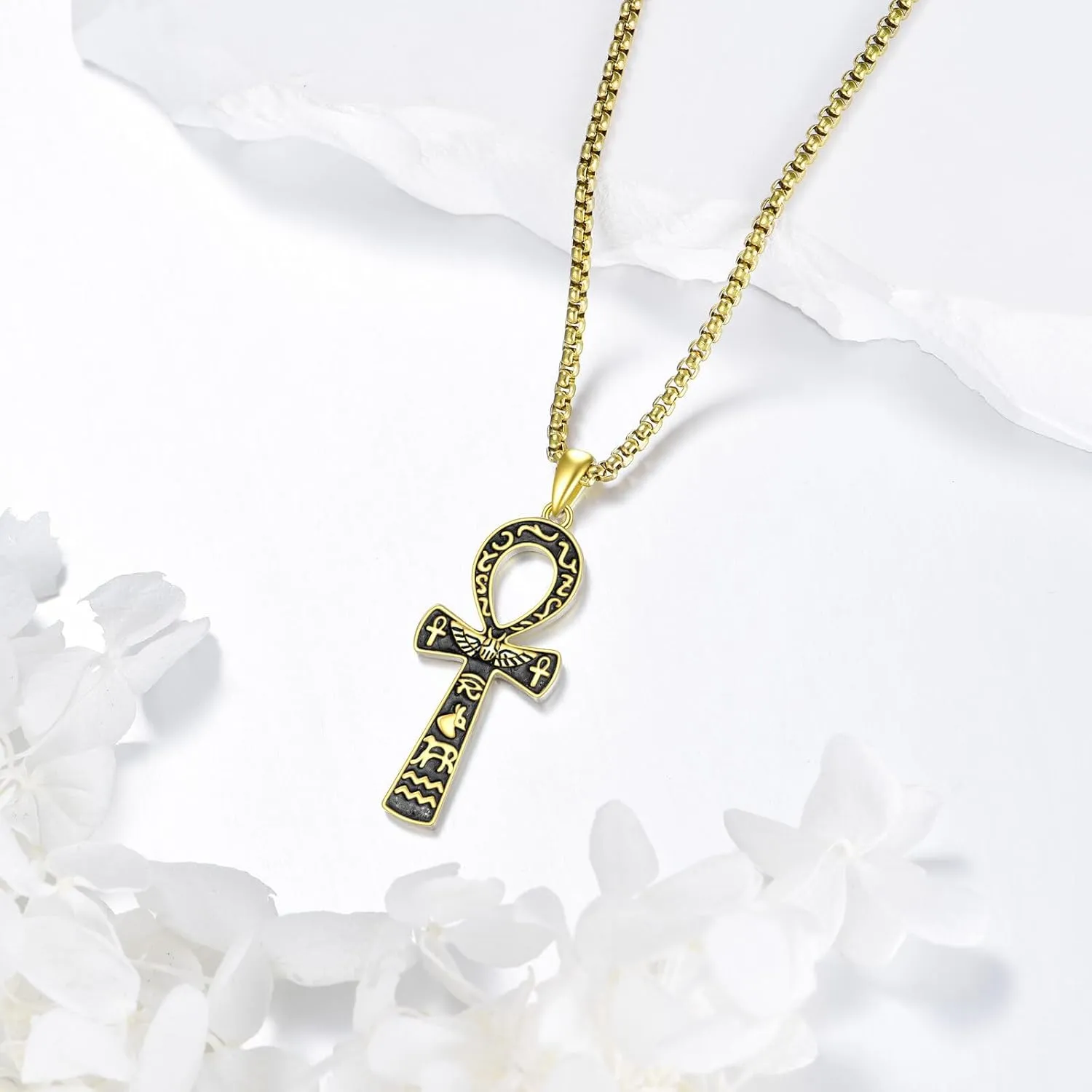 Egyptian Jewelry for Women 925 Sterling Silver Eye of Horus/Egyptian Cat/Nefertiti/Ankh Pendant Necklace Ancient Egyptian Jewelry For Women Men