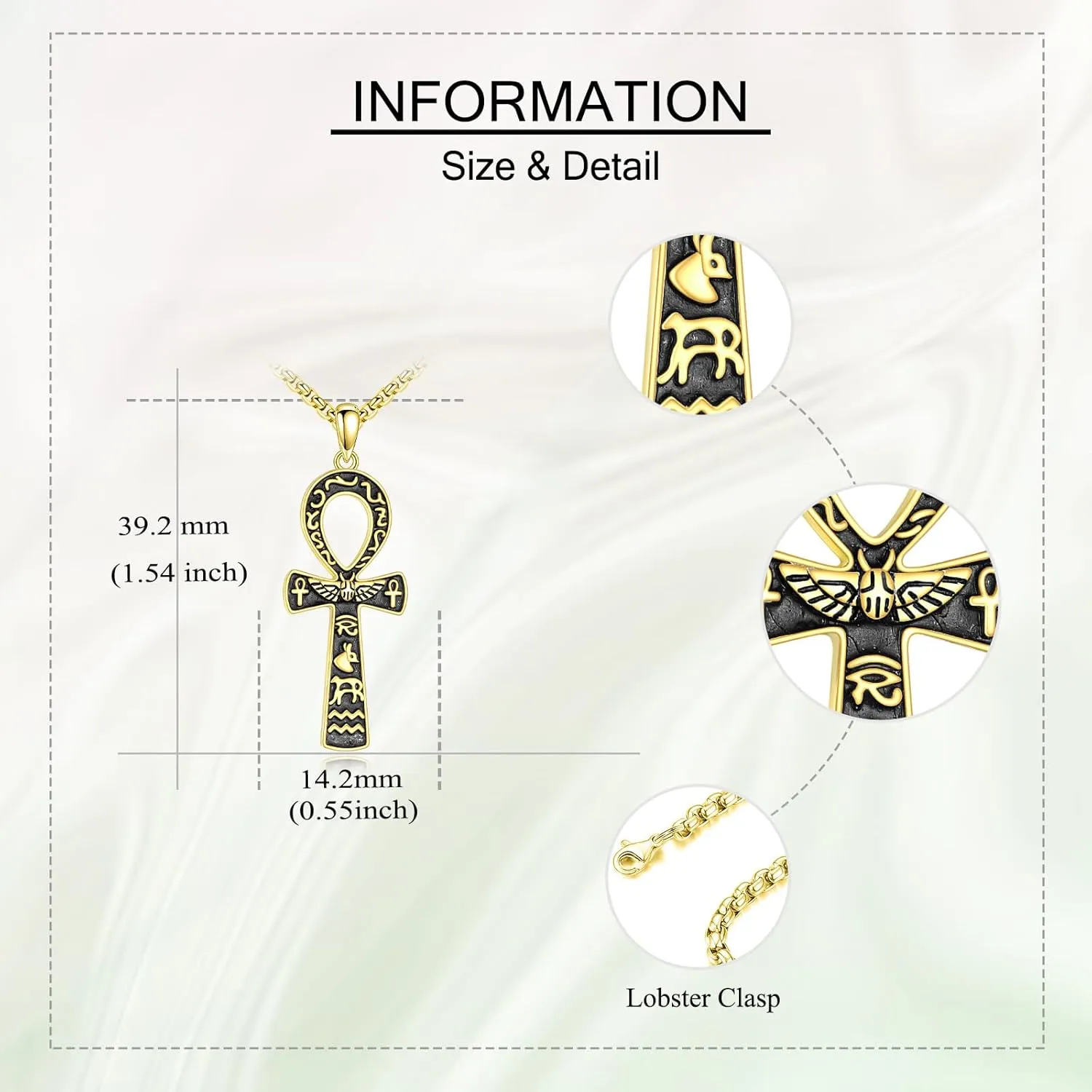Egyptian Jewelry for Women 925 Sterling Silver Eye of Horus/Egyptian Cat/Nefertiti/Ankh Pendant Necklace Ancient Egyptian Jewelry For Women Men