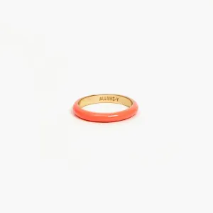 Enamel Stacking Ring (Coral)