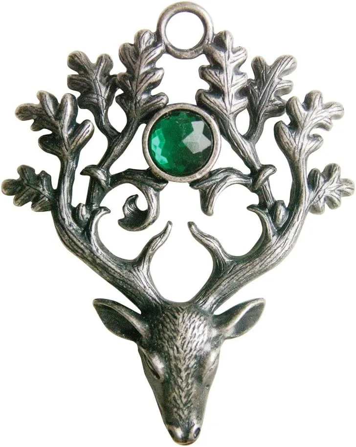 Enchanted Jewelry Greenwood's The Stag Lord for Protection and Defense Pendant Talisman Amulet