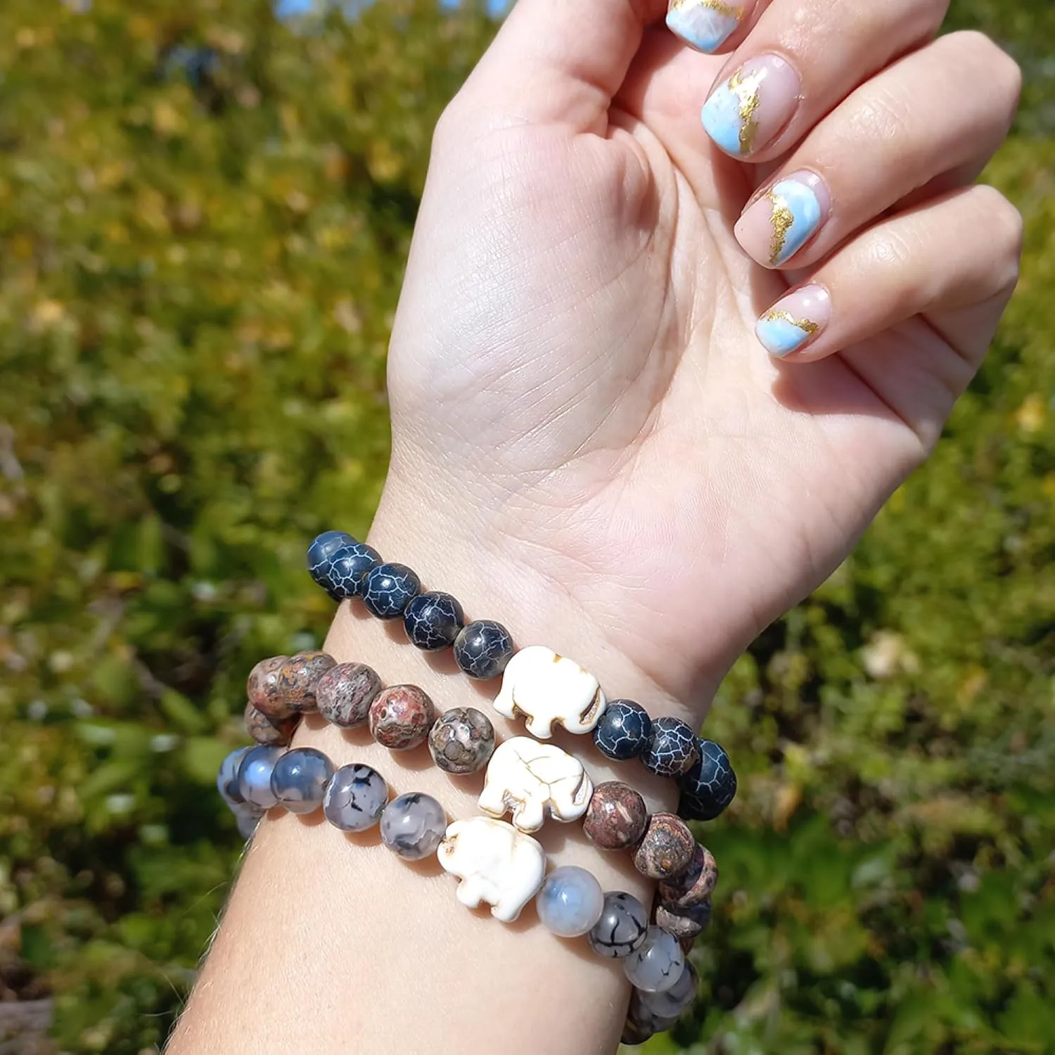 Fahlo Elephant Tracking Bracelet, Elastic, supports Save The Elephants, one size fits most for Men and Women