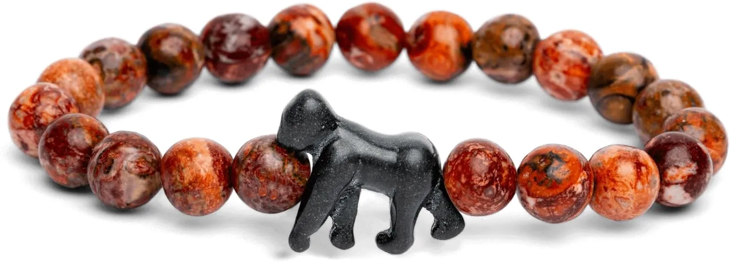Fahlo Gorilla Tracking Bracelet, Elastic, supports Dian Fossey Gorilla Fund, one size fits most for Men and Women