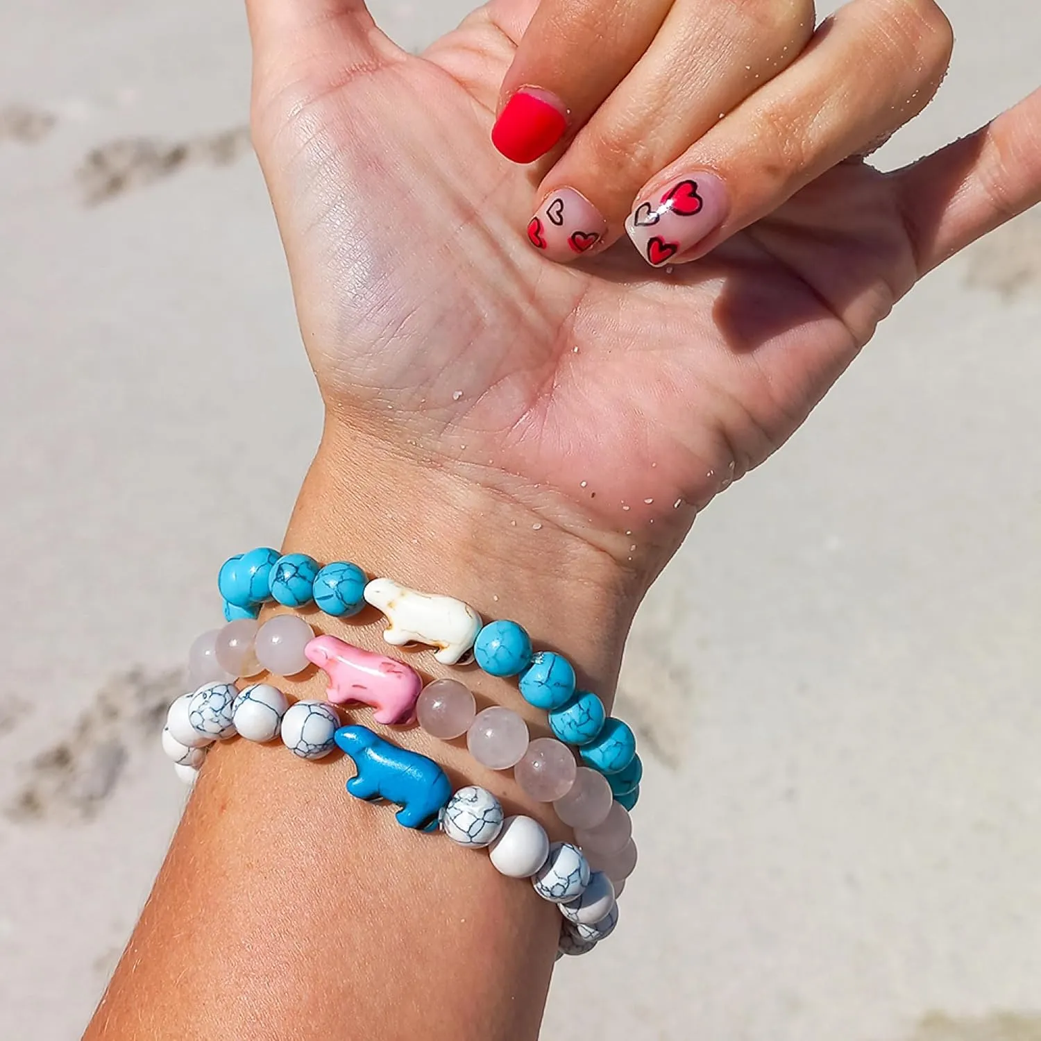 Fahlo Polar Bear Tracking Bracelet, Elastic, supports Polar Bears International, one size fits most for Men and Women