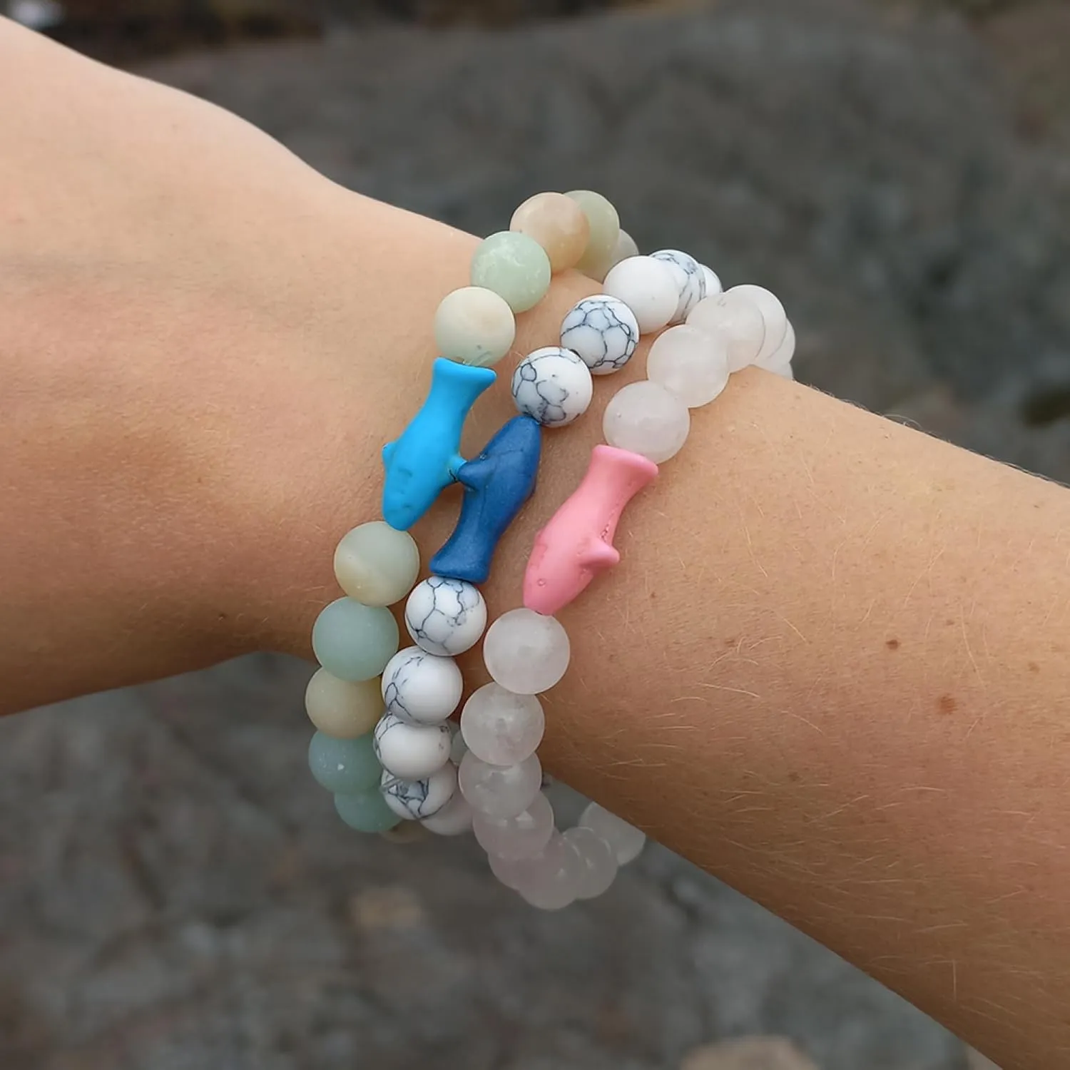 Fahlo Shark Tracking Bracelet, Elastic, supports Saving The Blue, one size fits most for Men and Women