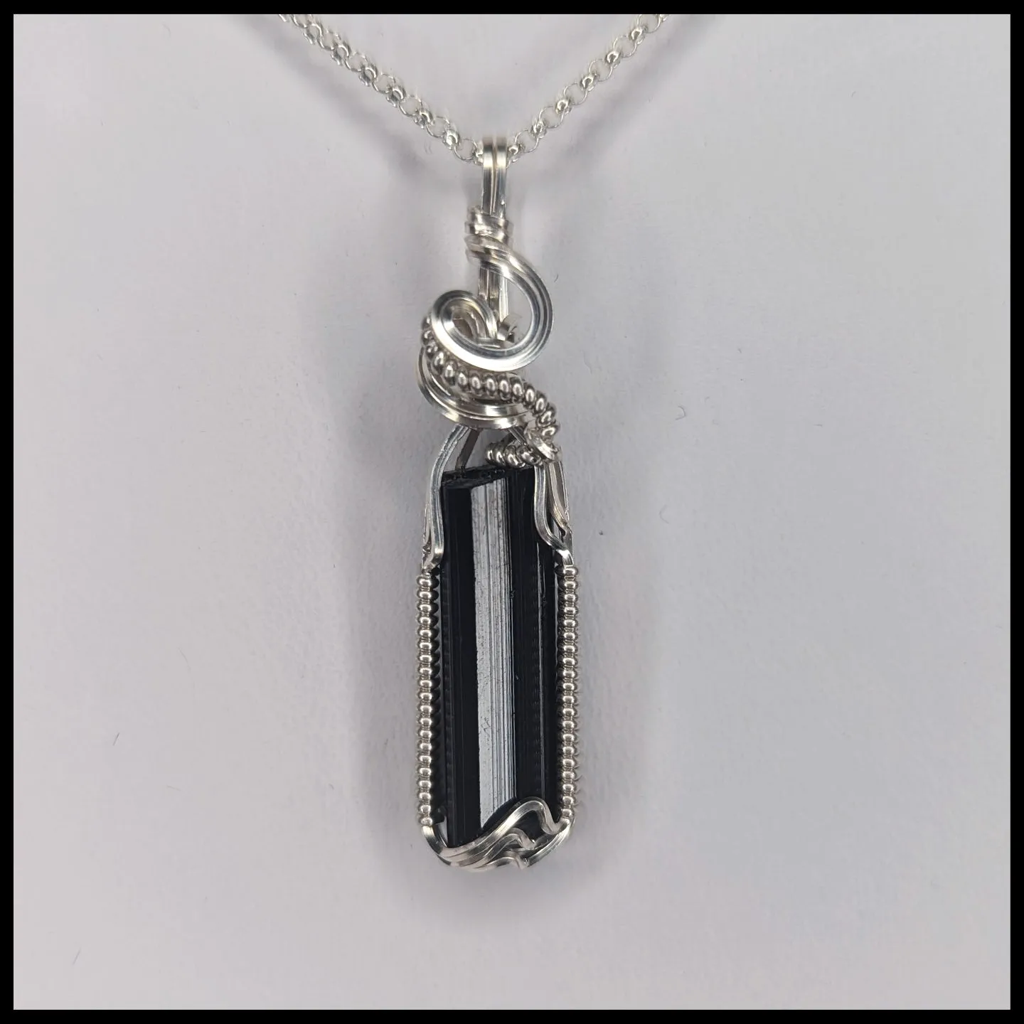 FAS299jd Black Tourmaline Pendant