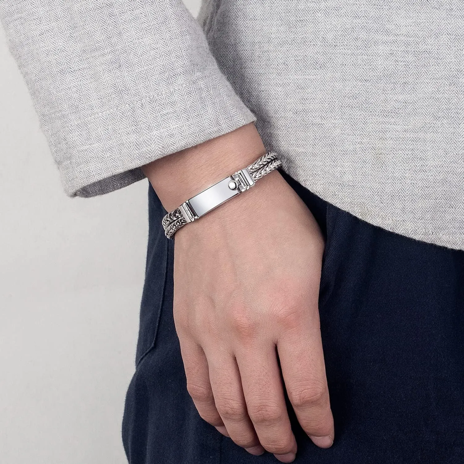 Fashion Men 925 Sterling Silver Byzantine Franco Chain Bracelet 10MM 7 "7.5" 8 "8.5" 9 "9.5 "10" Chopin Chain Link Bangle Solid Silver Man Cuff Fine Jewelry Gift