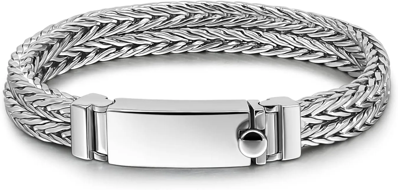 Fashion Men 925 Sterling Silver Byzantine Franco Chain Bracelet 10MM 7 "7.5" 8 "8.5" 9 "9.5 "10" Chopin Chain Link Bangle Solid Silver Man Cuff Fine Jewelry Gift