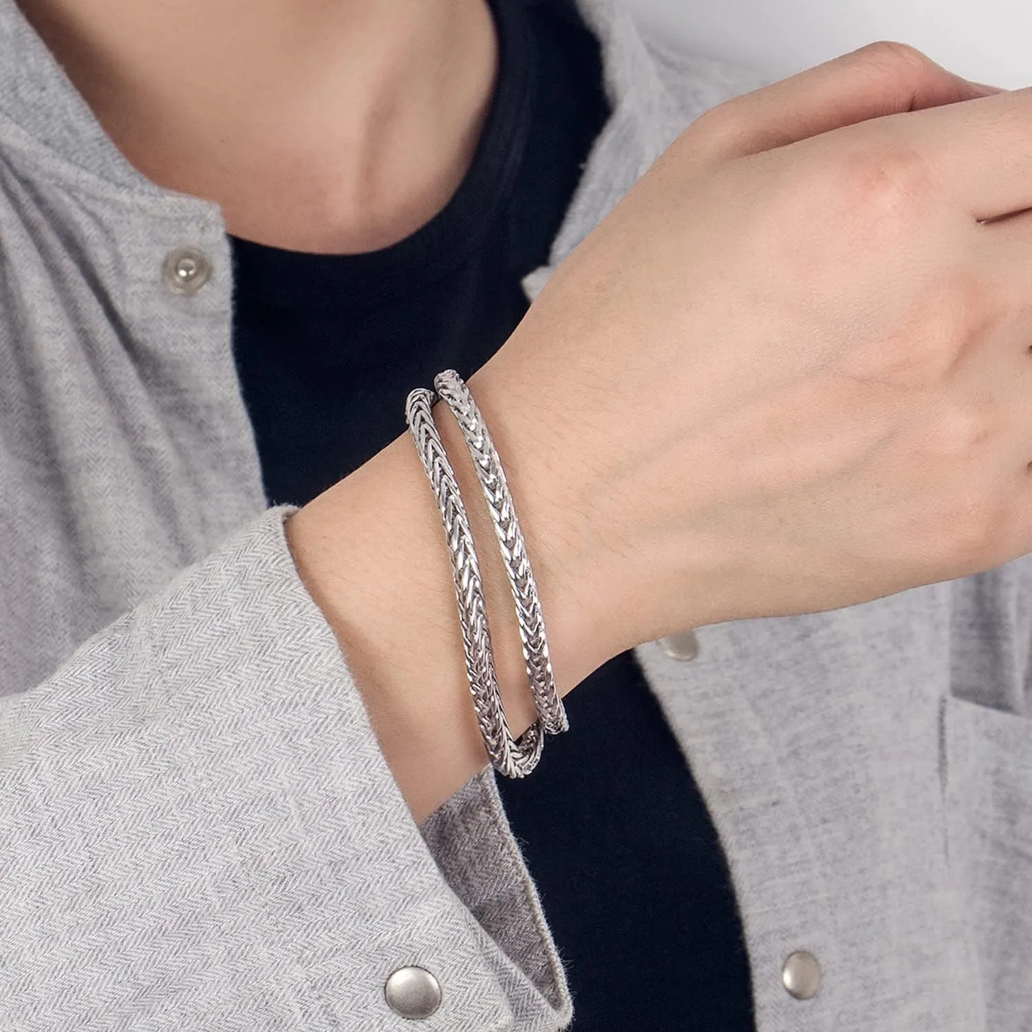 Fashion Men 925 Sterling Silver Byzantine Franco Chain Bracelet 10MM 7 "7.5" 8 "8.5" 9 "9.5 "10" Chopin Chain Link Bangle Solid Silver Man Cuff Fine Jewelry Gift