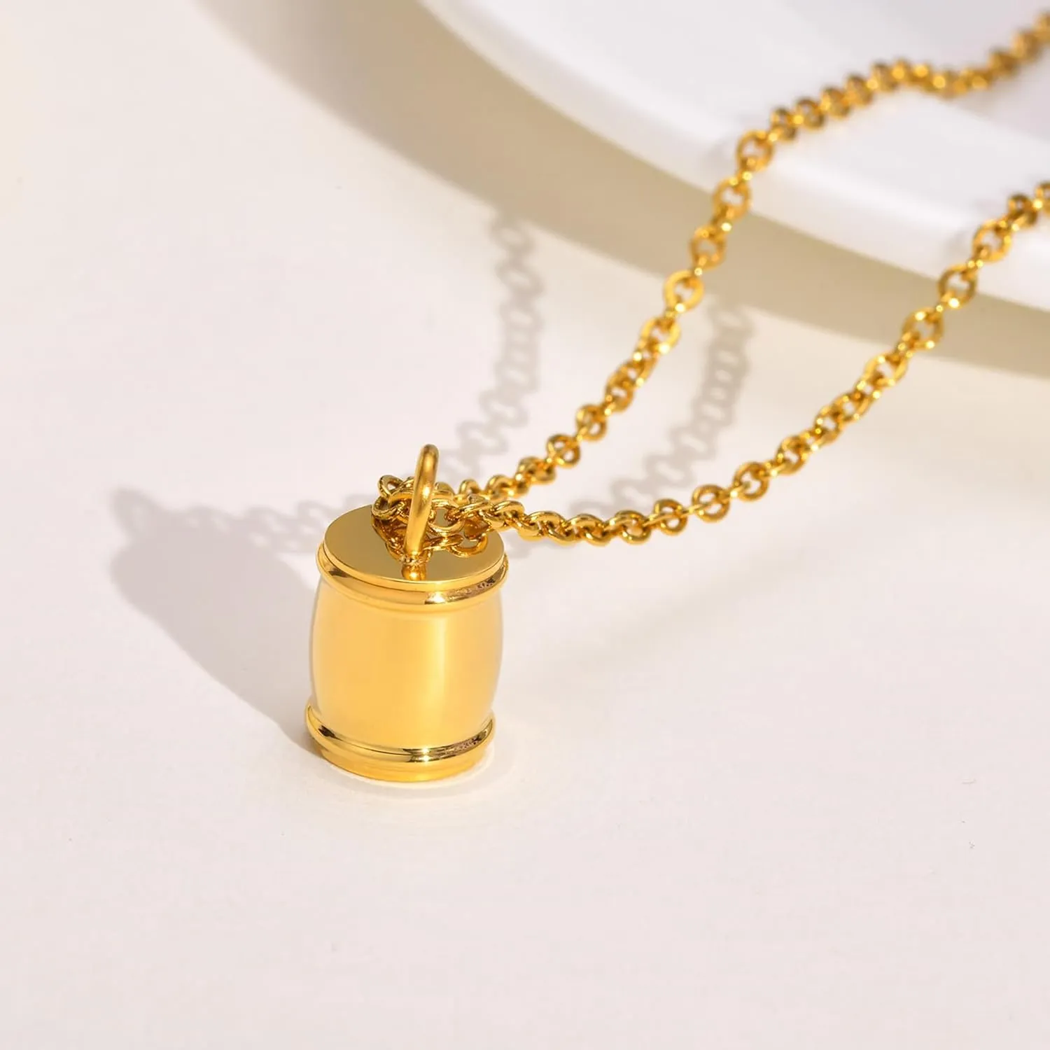Fashion Urn Vial Necklace Stainless Steel Memorial Keepsake Cremation Ashes Necklace
