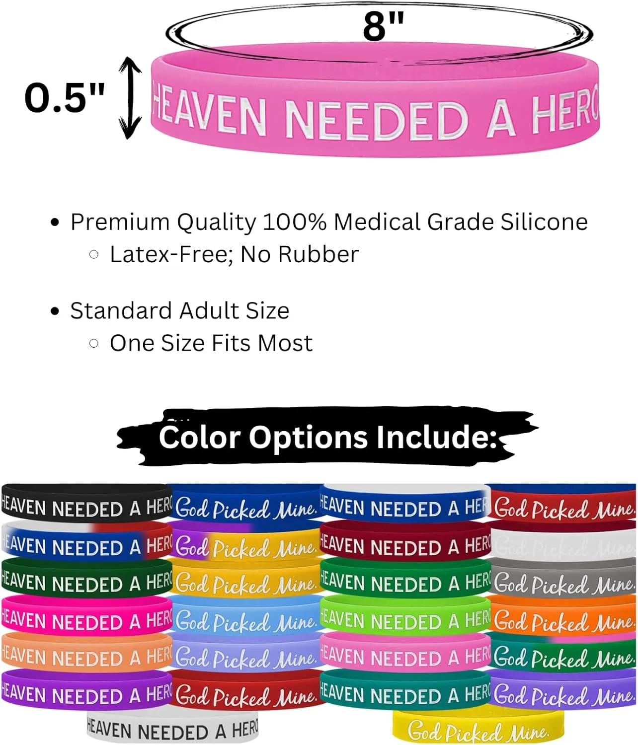 Fight Like a Girl Heaven Needed a Hero God Picked Mine Silicone Wristband Bracelet for Pancreatic Cancer, Lupus, Alzheimer's Disease Awareness (10 Pack) - Purple